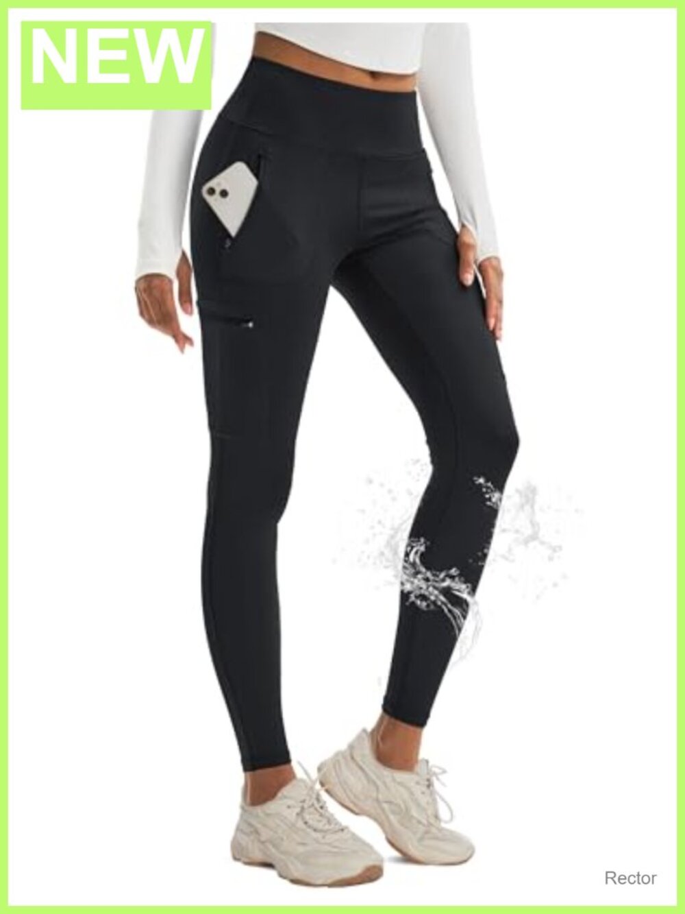 Women's Leggings 4 Zipper Pockets Water Resistant High Waisted Hiking Gym